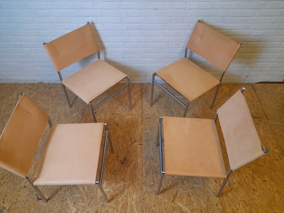 Martin Visser Set Sedie da pranzo SE 06 – Spectrum, Leather, Metal (photo 4 of 11)