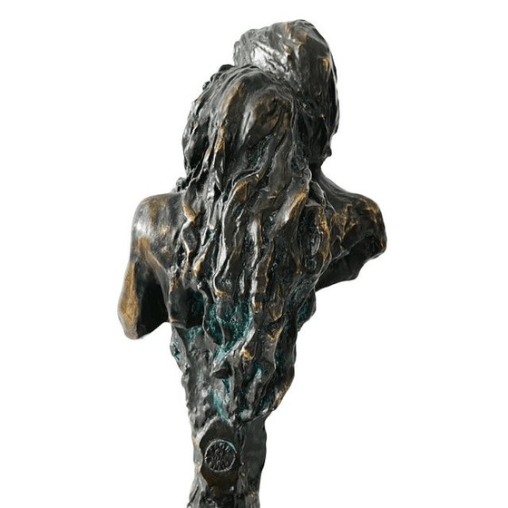 Image 1 of Vintage André Paor bronze sculpture bronze L'amour de Margo 41 cm 1990s