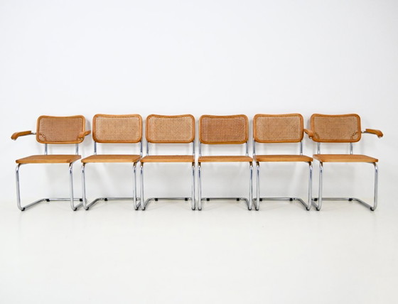 Sedie da pranzo modello B32 di Marcel Breuer, set da 6 – Rattan, Wood (photo 3 of 11)