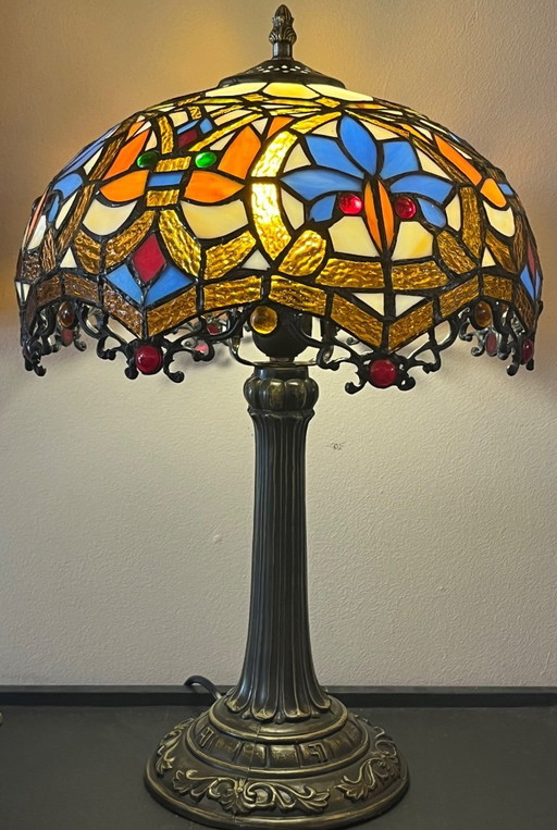 Xl size art nouveau style table lamp Tiffany 1920s style