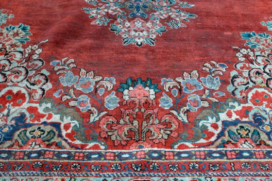 Image 1 of Mahal, alfombra antigua anudada a mano. 328x438