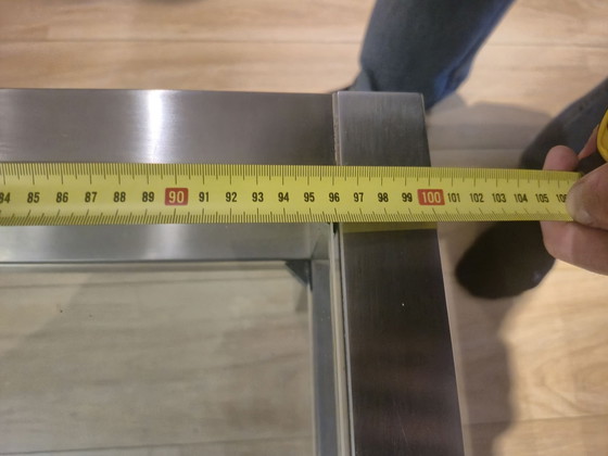 Salontafel van glas en metaal – Aluminium (photo 2 of 5)