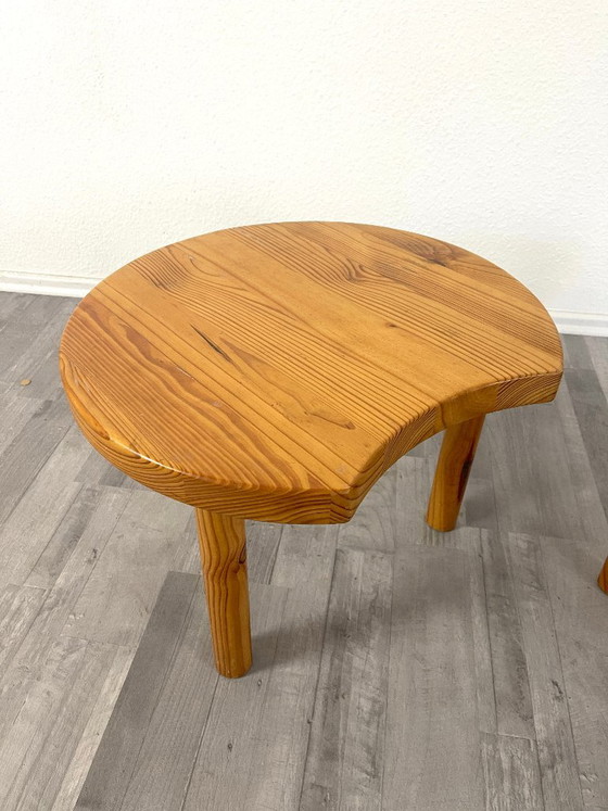 2x Zweedse bijzettafels, massief grenenhout, design uit de jaren 70 – Wood (photo 3 of 11)