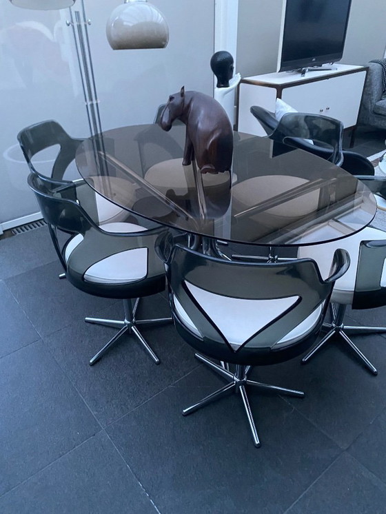 Image 1 of Mesa de comedor de la era espacial con 6 sillas