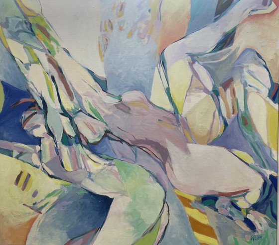 Image 1 of Ölgemälde, signiert Willebrord de Winter, 1989, abstrakte Komposition