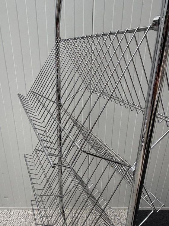 Tijdschriften Rek Verner Panton VP Rack Fritz Hansen – Tijdschriftenrek, Metal, Chrome (photo 5 of 10)