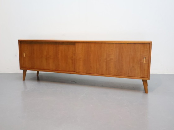 Image 1 of Buffet vintage en placage de teck avec pieds inclinés