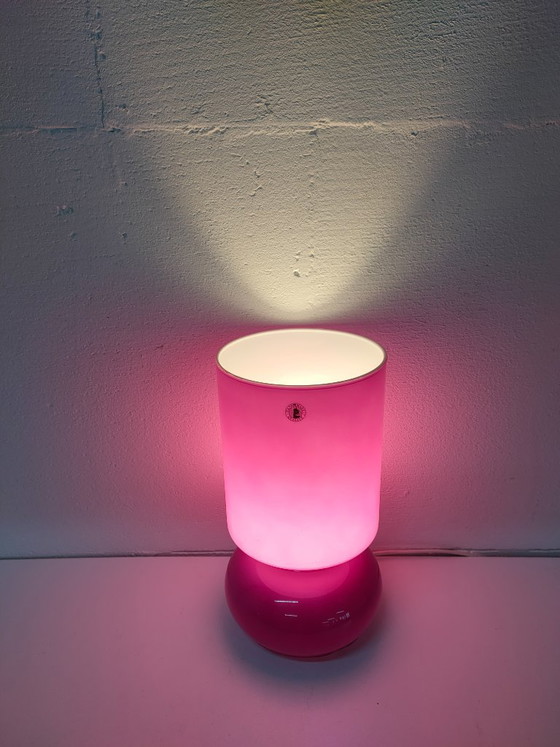 Lykta Desk Or Bedroom Lamp Pink (Ikea, 90s), Table lamps, Glass, Vintage (photo 6 of 6)