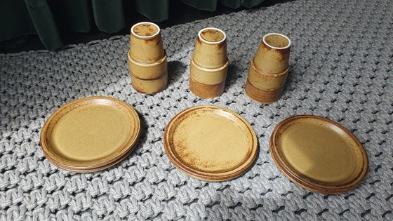 Image 1 of Vintage servies 12-delig LILIEN PORZELLAN Austria brutalist 70s