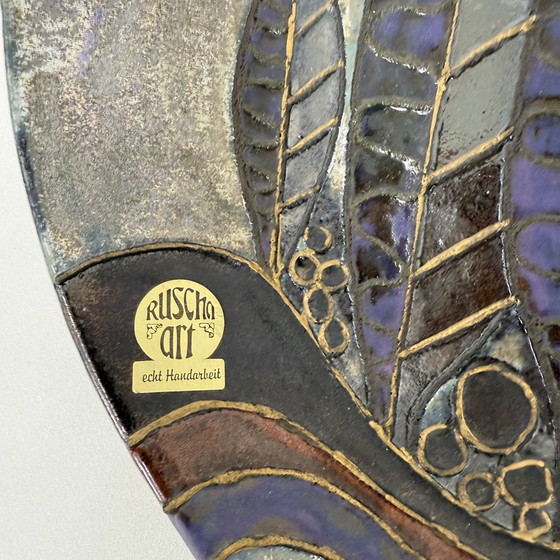 Image 1 of Ruscha Handarbeit Ceramic Wall Plate, 1970s Germany