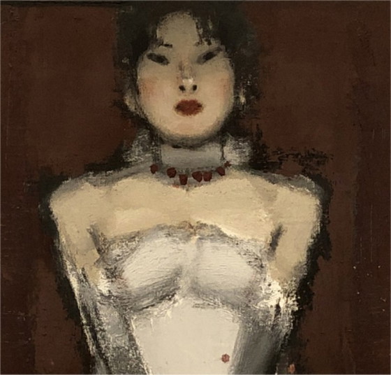 Image 1 of Andrej Smirnoff – Cherry (2005) – Oil and metallic paint on canvas – 70 × 50 cm