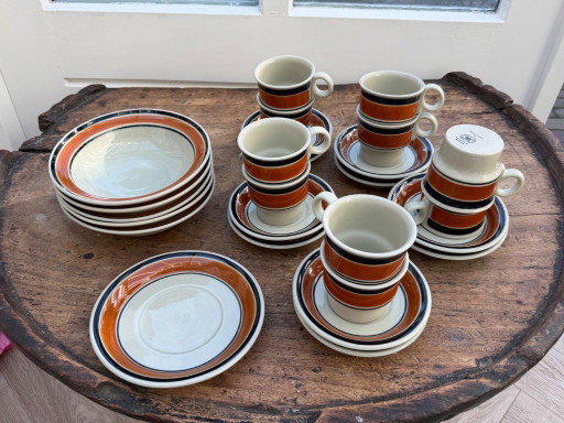 Deens Servies Höganäs Keramik, Model Randa Banda – Ceramic