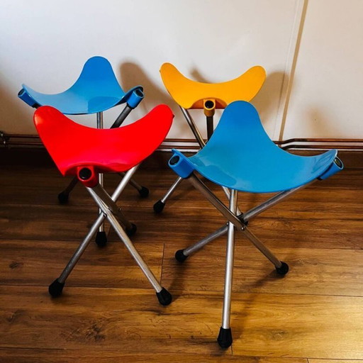 Ensemble de 4 tabourets LALLEMAND