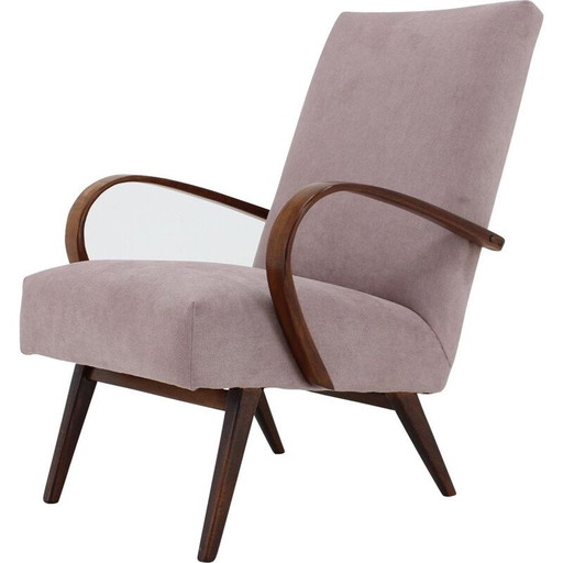 Sillón vintage de teca, Checoslovaquia, década de 1960
