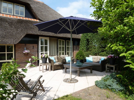 Image 1 of Rattan garden set (plastic) incl. 8 cushions, 2-seater with 2 armchairs