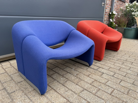 Image 1 of Artifort F598 Groovy armchair by Pierre Paulin, Bleu électrique