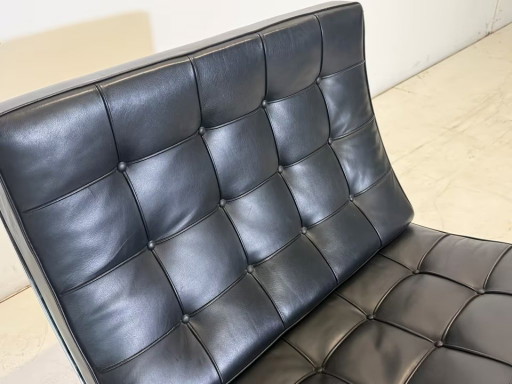 Knoll International Barcelona Stoel Lederen Fauteuil Design – stoelen fauteuils, Leather, Metal, Vintage (photo 2 of 18)