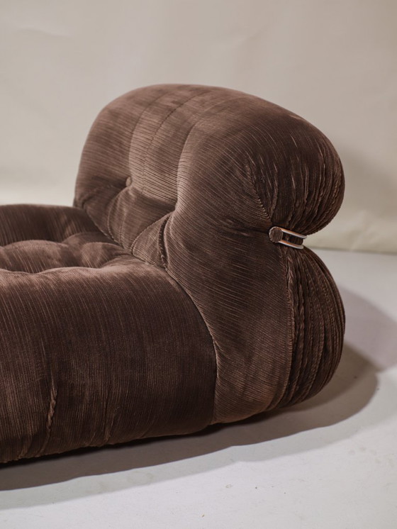 Image 1 of Sillón y hocker Soriana Cassina marrón Italia años 70