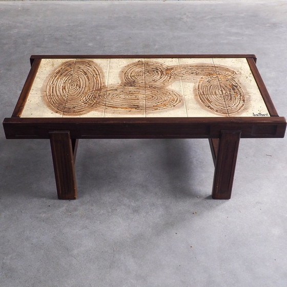 Couchtisch mit Fliesen im Mid-Century-Stil von Jean D’Asti – Jean D'Asti, Couchtische, Wood (photo 4 of 12)