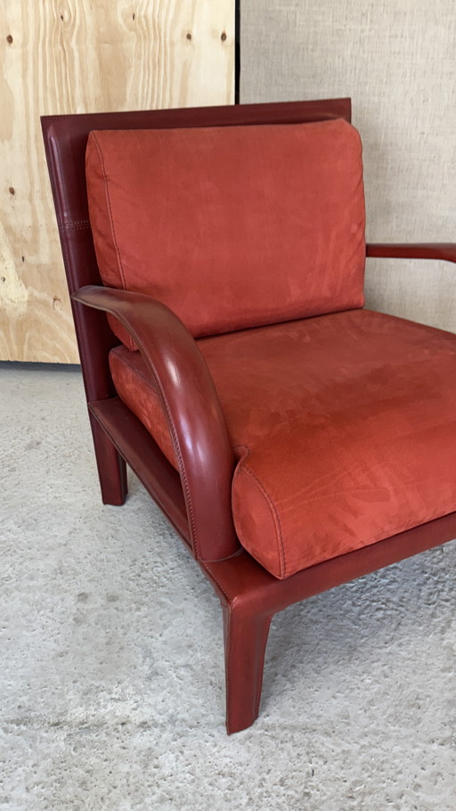 2x Siège en cuir Roche Bobois