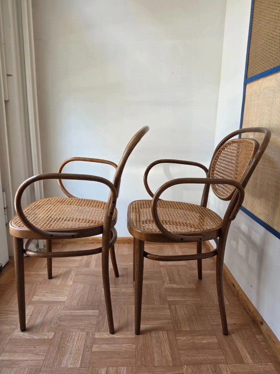 2 Poltrone Thonet 215 RF originali in legno curvato con paglia di Vienna – Sedie da pranzo, Wood (photo 5 of 6)