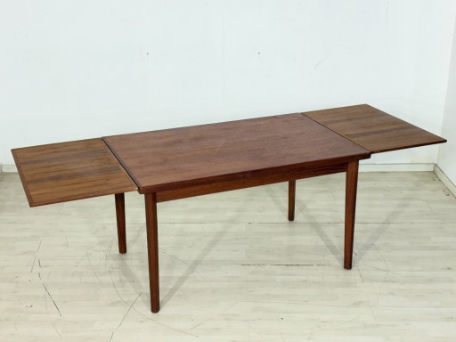 Teakhouten eettafel uit de jaren 60 / Eettafel in mid-century stijl / Vintage teakhouten eettafel