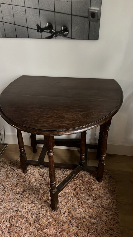 Image 1 of Antique side table foldable 
