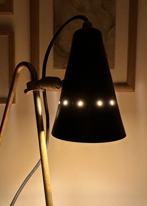 Image 1 of Large Italian Brass Table Lamp 50's Design