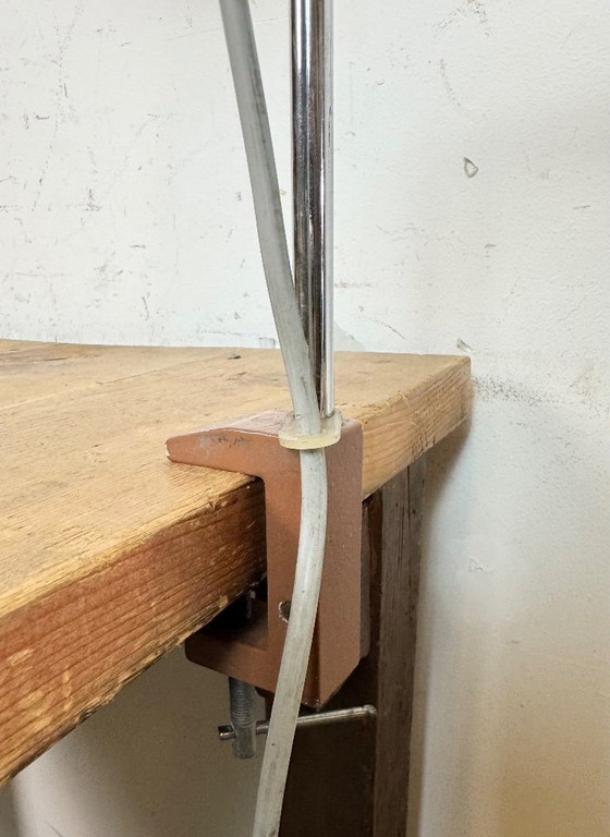 Image 1 of Bruine industriële bureaulamp, jaren 70
