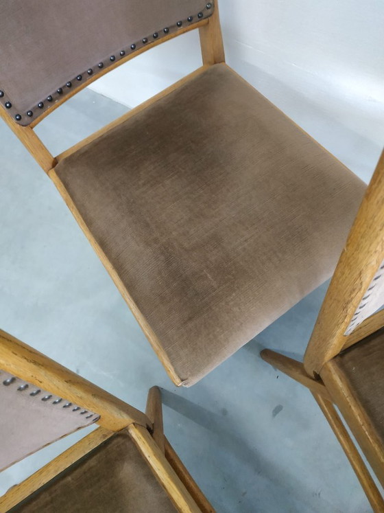 Image 1 of Prachtige set van 3 vintage jaren Scandinavische stijl 50-60 eetkamer keukenstoelen