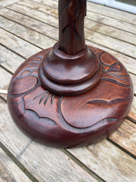 Image 1 of Lámpara antigua china de caoba con forma de dragón (1920-1930)