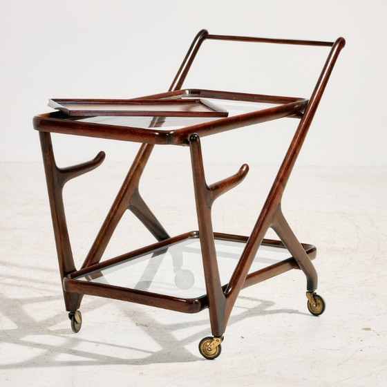 Image 1 of MK11608 Carrello in legno di ontano restaurato da Cesare Lacca per Cassina