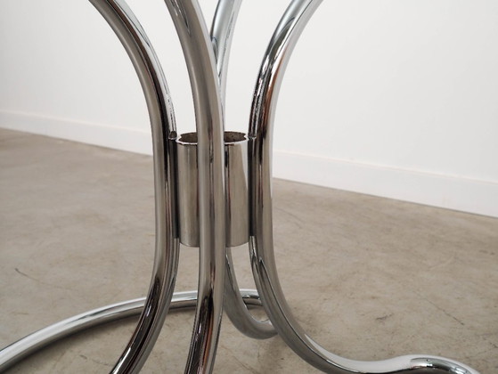 Image 1 of Mesa de cristal, diseño italiano, década de 1970, fabricada por Gastone Rinaldi.