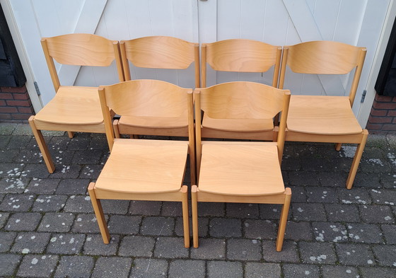 Image 1 of 6 sedie di design danese, impilabili.