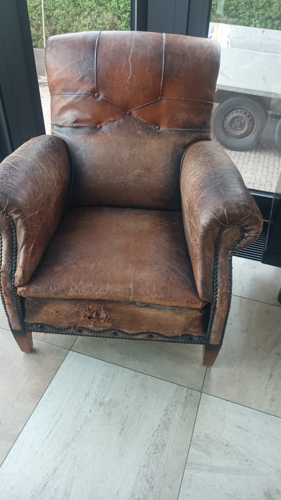 Image 1 of Set di 2 poltrone e sedili da club antichi