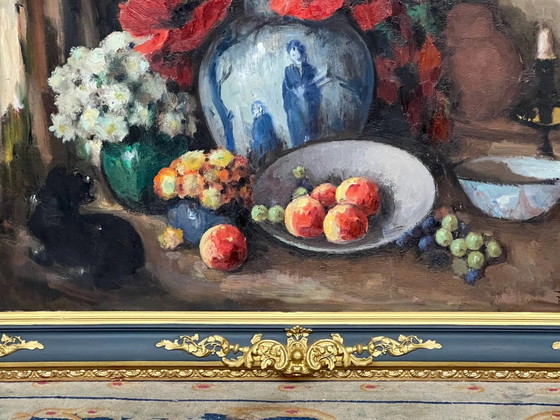 Large format painting. "Still Life with Poppies". – Paintings & Drawings, Canvas (photo 5 of 8)