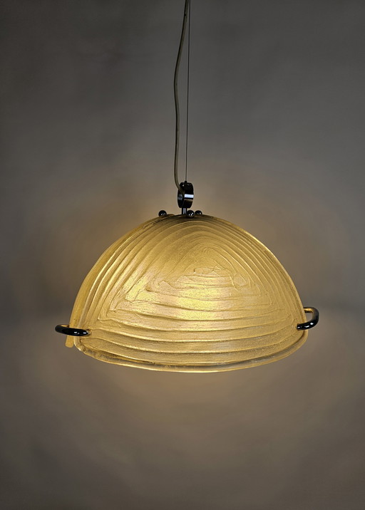 Pendant lamp 1970s plastic pendant lamp with chrome accents