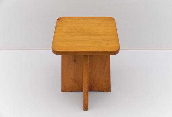 Image 1 of Conjunto de 6 taburetes de roble al estilo de Pierre Chapo, Francia, años 60