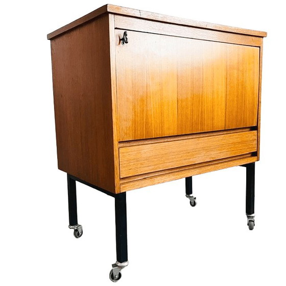 Image 1 of Meuble bar mobile vintage en teck, design danois des années 1960