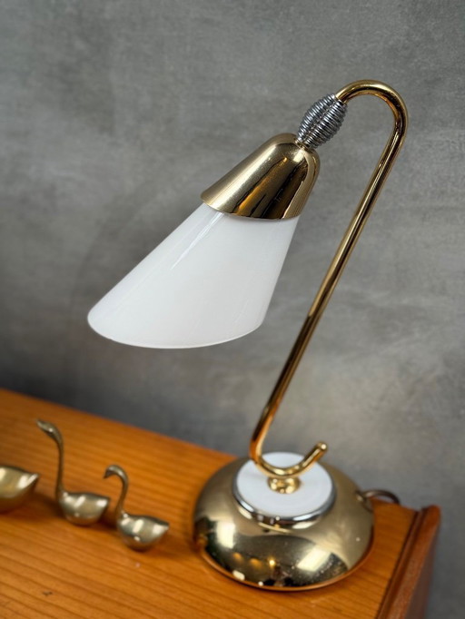 Lampe de bureau/lampe de table en laiton style années 50