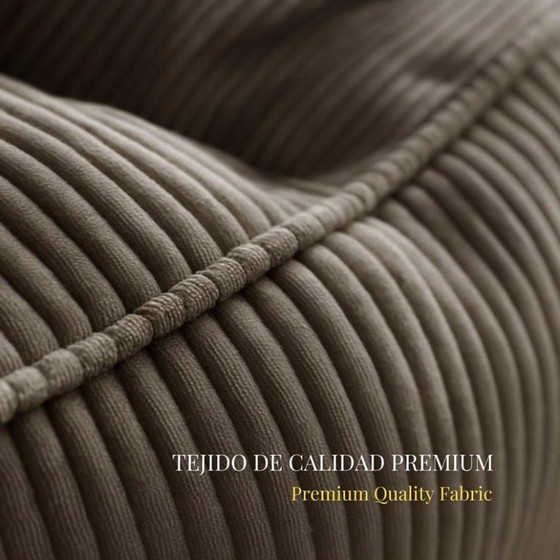 Image 1 of Luxury Living Room Bean Bag Sofa in Premium Corduroy - Designer XXL Bean Bag with Filling Included - Modern Bean Bag Chair