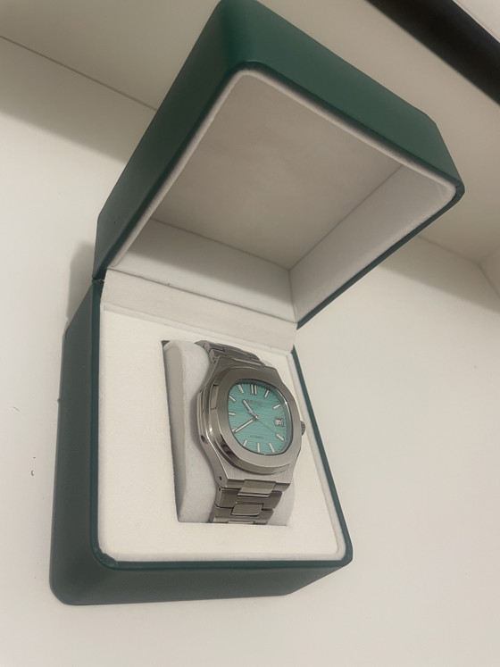 Seiko NH35 Automatic - Mint Blue - Nautilus Style – Regali, Metal (photo 4 of 5)