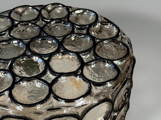 Image 1 of Lámpara de techo de los años 60/70, Plafoniere, Glashütte Limburg, Alemania, vidrio y metal.
