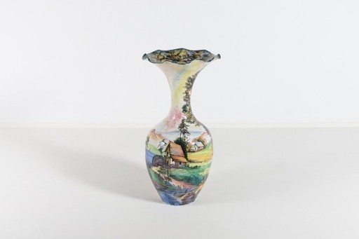Unique Italian glazed floor vase from 1960’s