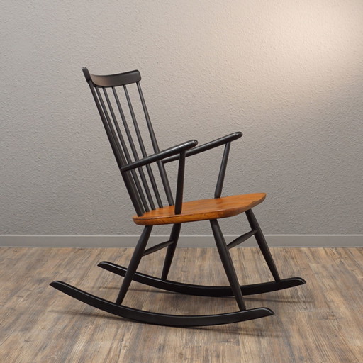 Sedia a dondolo Hagafors | Design Roland Rainer | Sedia a dondolo di metà anni '60
