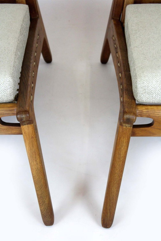 Image 1 of Restored Mid-Century Scandinavian Hunting Chairs attributed to Uno & Östen Kristiansson, 1950s, Set of 2