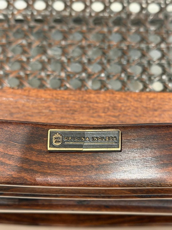 Image 1 of Eettafelstoelen van Oficina Inglesa 8x