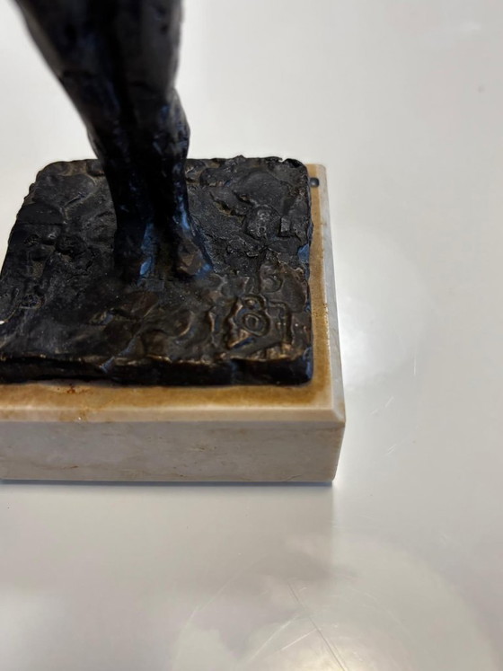 Image 1 of John Bier - sculpture, The Acrobats No. 6 - 38.5 cm - Bronze, Marble - 1987