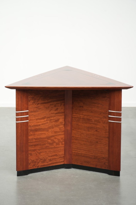 Image 1 of Luxury Art Deco design side/coffee table by Schuitema from the Decoforma series in a triangular shape