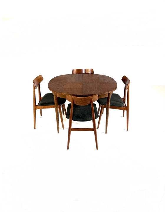 Image 1 of Vintage extendable teak dining table '60